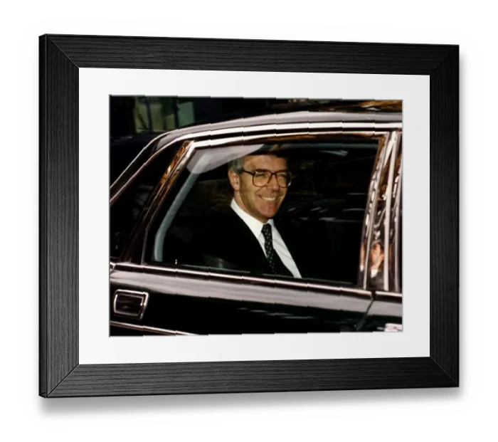 Framed Print : Prime Minister John Major after leaving Buckingham Palace having asked the Queen to Framed Print : Prime Minister John Major after leaving Buckingham Palace having asked the Queen to