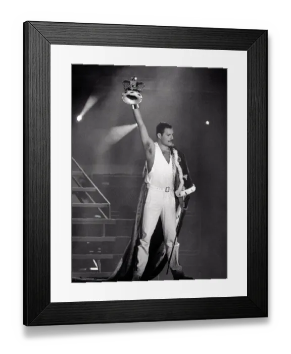 Framed Print : Queen Rock Group Freddie mercury, Brian May, John Deacon & Roger Taylor