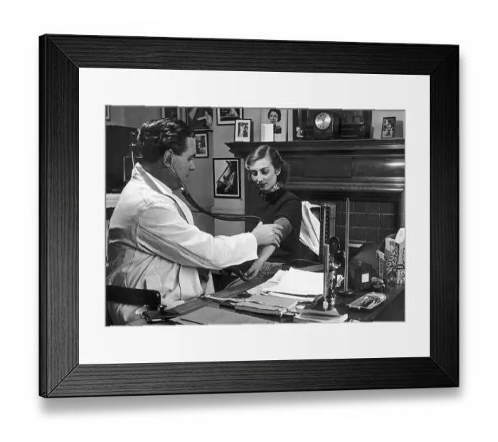Framed Print : NHS Doctors Surgery. Circa 1940