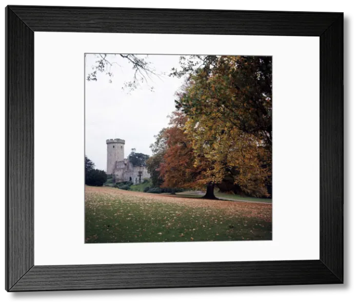 Framed Print : Warwick Castle - Britain Autumn Leaves on Trees and ground scenic Framed Print : Warwick Castle - Britain Autumn Leaves on Trees and ground scenic