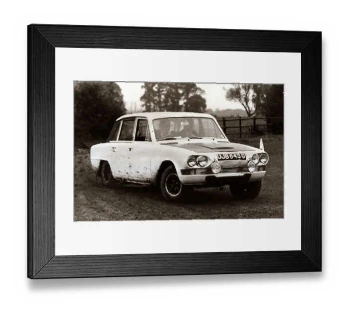 Framed Print : Triumph 2. 5 pi Rally Motor car - November 1969 rally racing car old