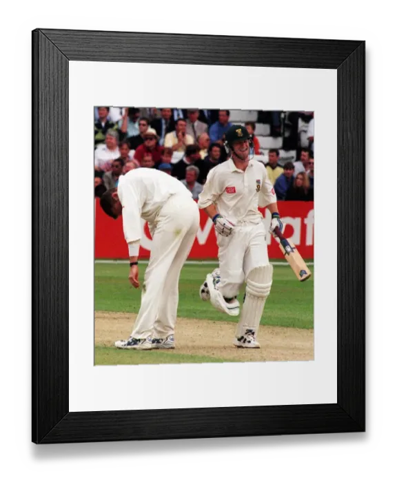 Framed Print : Engand v South Africa Cricket 5th test Headingley aug 1998 Dominick Cork can not