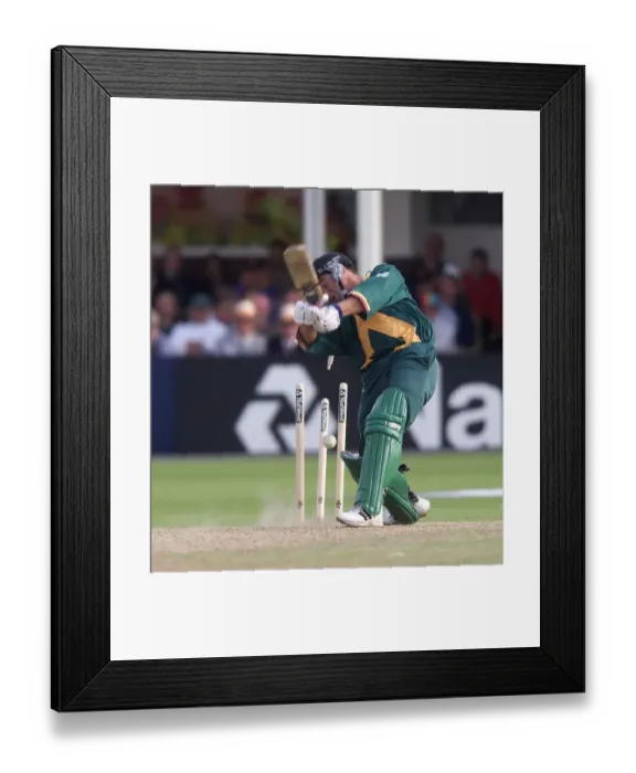 Framed Print : Adam Boucher Cricket Player is bowled June 1999 Adam Boucher of South Africa is Framed Print : Adam Boucher Cricket Player is bowled June 1999 Adam Boucher of South Africa is