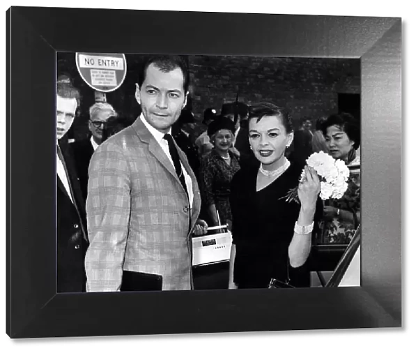 Judy Garland Actress with her friend Mark Herron at London Airport