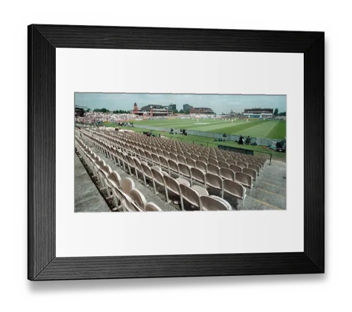 Framed Print : England v South Africa Third Test Old Trafford July 1998 Empty seats at the Old Framed Print : England v South Africa Third Test Old Trafford July 1998 Empty seats at the Old