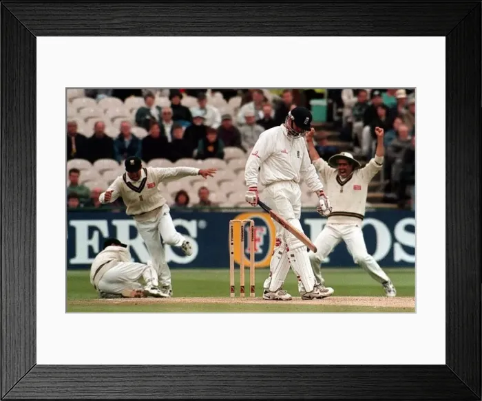 : Nick Knight leaves the crease July 1998 After being caught out during the third : Nick Knight leaves the crease July 1998 After being caught out during the third