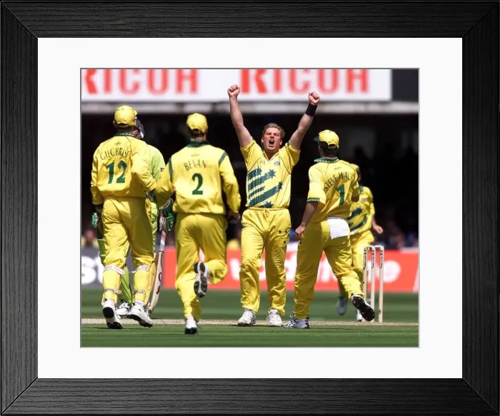 Framed Print : Cricket World Cup Final 1999 Pakistan v Australia Shane Warne Framed Print : Cricket World Cup Final 1999 Pakistan v Australia Shane Warne