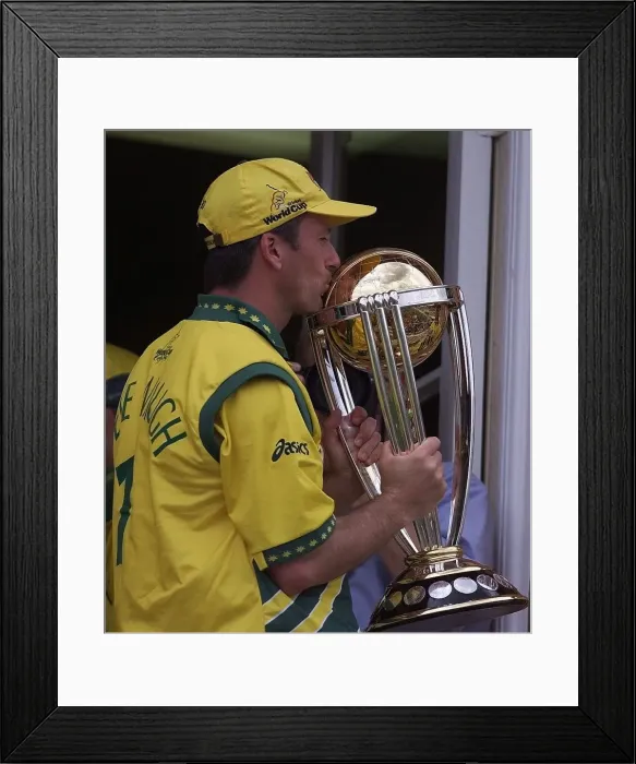Framed Print : Cricket World Cup Final 1999 Pakistan v Australia Steve Waugh the Australian Captain
