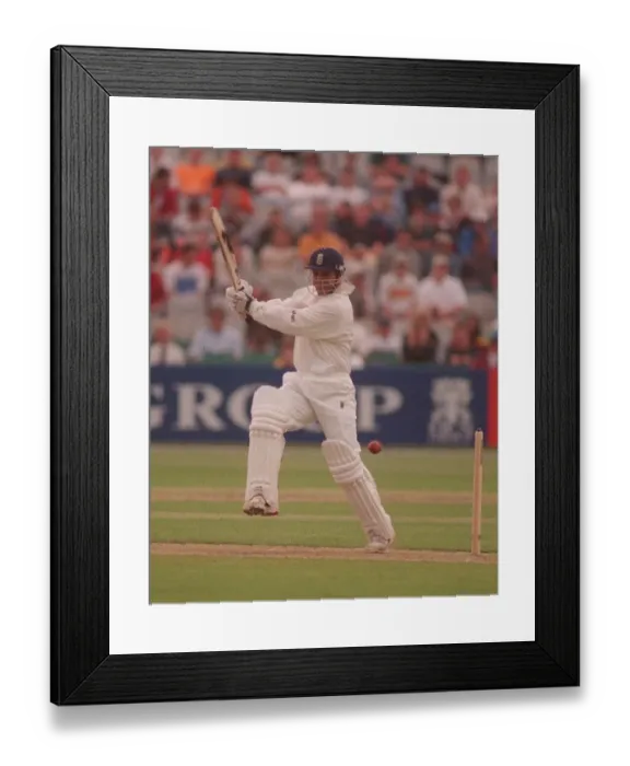 Framed Print : England v South Africa 5th Test Headingley Aug 1998 Mark Butcher batting during his Framed Print : England v South Africa 5th Test Headingley Aug 1998 Mark Butcher batting during his