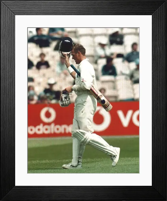 Framed Print : Alec Stewart England cricket team captain July 1998 Acknowledges the applause as he