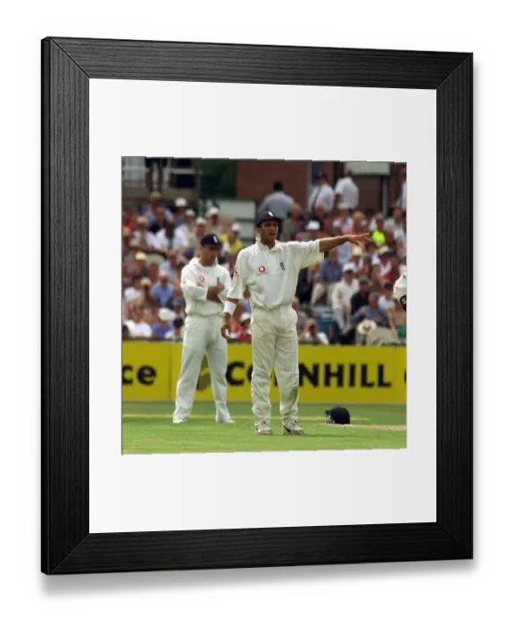 Framed Print : England v New Zealand Cricket Third Test August 1999 Mark Butcher the temporary Captain