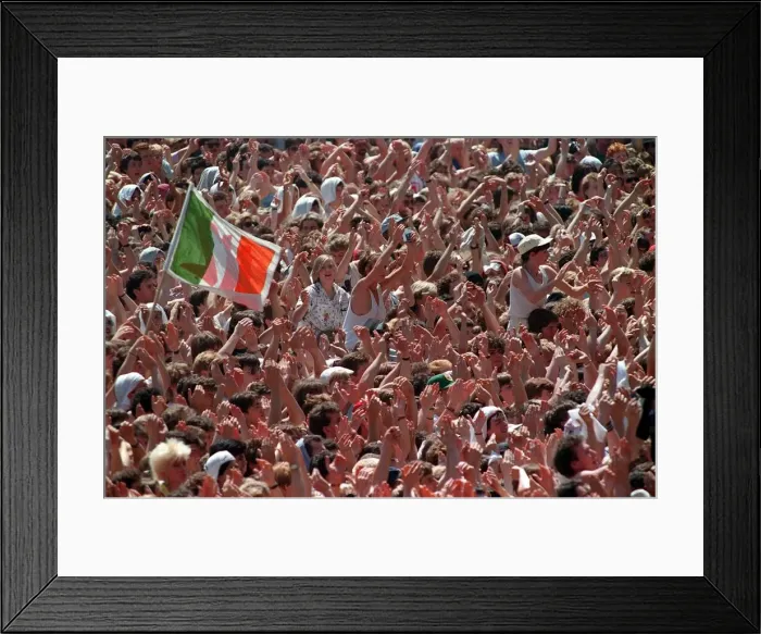 Framed Print : Crowds at the Live Aid Concert at Wembley 1985 Framed Print : Crowds at the Live Aid Concert at Wembley 1985