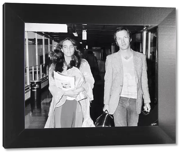 David Carradine with his first wife Linda arrive at Heathrow Airport from Los Angeles