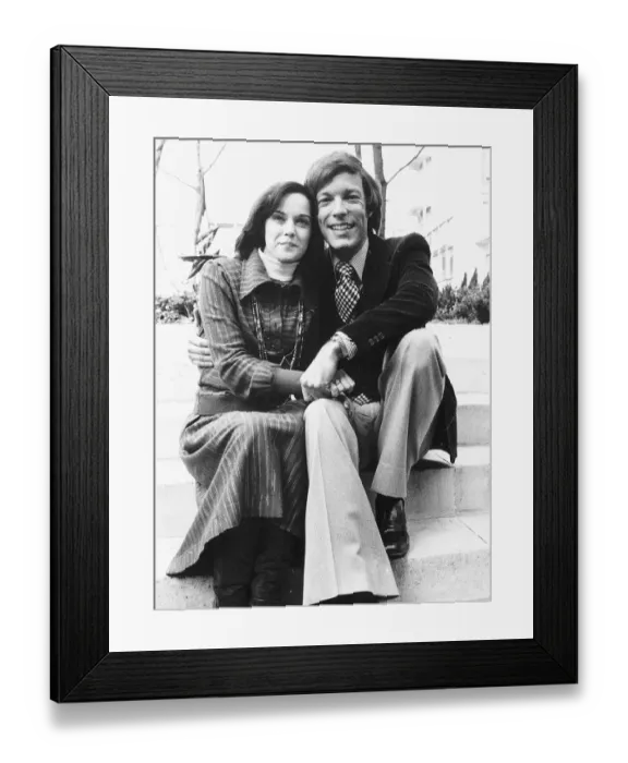 Framed Print : Gemma Craven Actress with actor Richard Chamberlain DBase