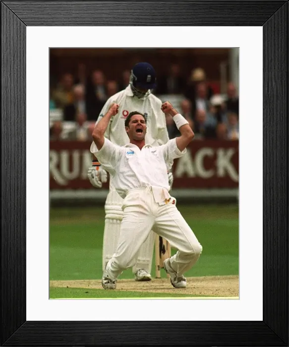 Framed Print : Chris Cairns Has Dean Headley Out Lbw July 1999 During Day One Of England V New