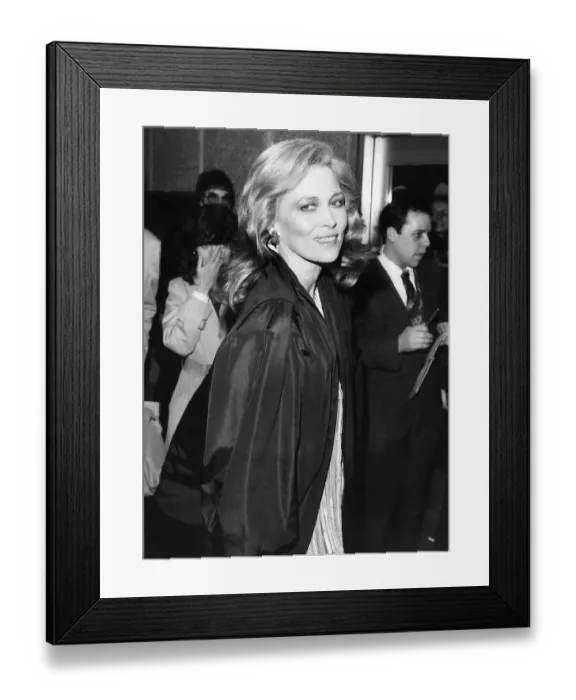 Framed Print : Faye Dunaway Actress At The Premiere Of Her Latest Film Mommie Dearest
