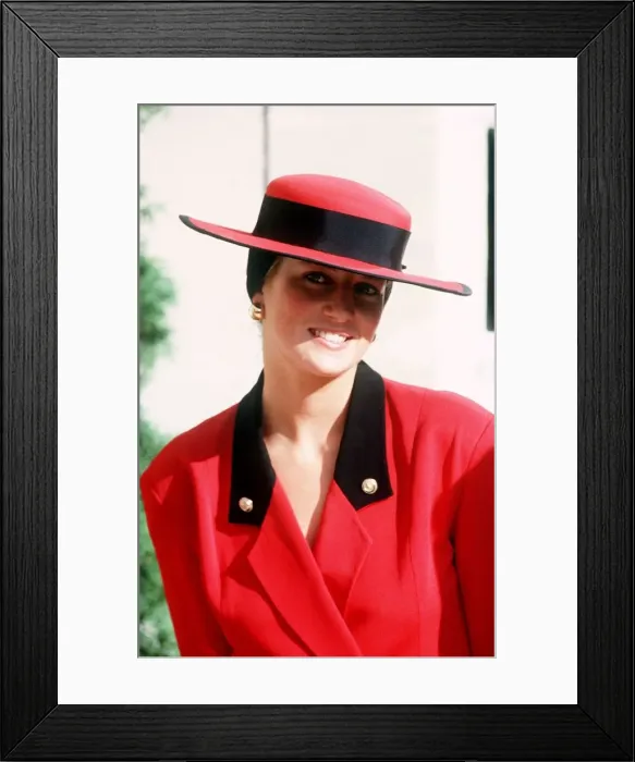 Framed Print : Diana, Princess of Wales, during her official visit to Normandy. 9th September 1987 Framed Print : Diana, Princess of Wales, during her official visit to Normandy. 9th September 1987