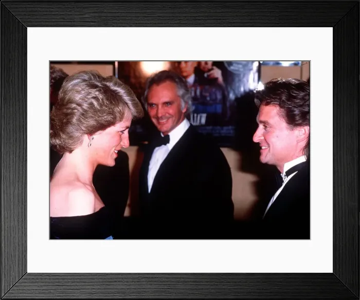 Framed Print : Princess Diana attends the premiere of the film Wall Street Framed Print : Princess Diana attends the premiere of the film Wall Street