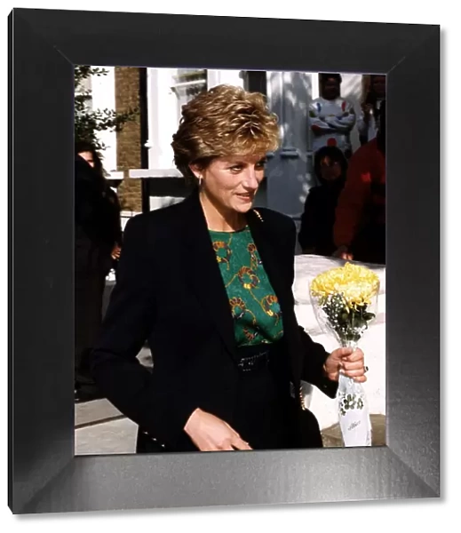 Princess Diana visiting centre point chairity. October 1993