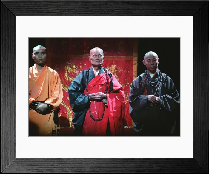 Framed Print : Shaolin Monks of China Albert Hall Abbot Shi Wanheng opens the ceromony