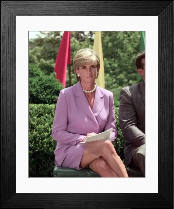 Framed Print : Diana, Princess of Wales at the Red Cross Headquarters in Washington DC where she made a Framed Print : Diana, Princess of Wales at the Red Cross Headquarters in Washington DC where she made a
