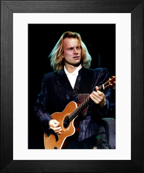 Framed Print : Sting in concert Pop singer dbase Framed Print : Sting in concert Pop singer dbase