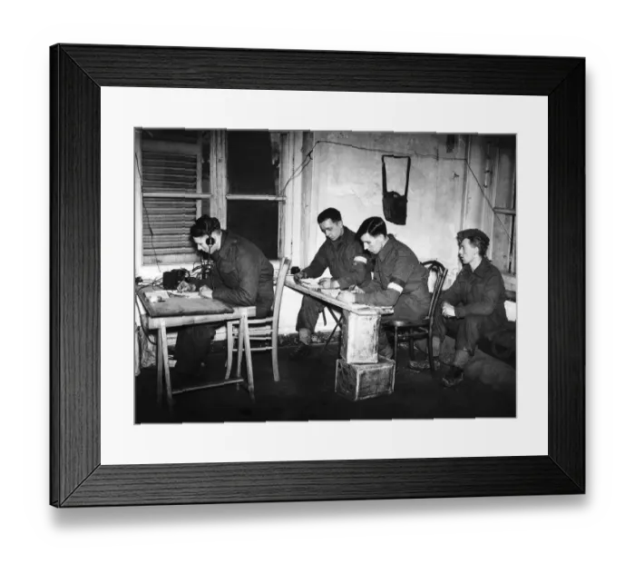 Framed Print : The Suffolk Regiment signals office with B. E. F. in France during WW2 1940 Framed Print : The Suffolk Regiment signals office with B. E. F. in France during WW2 1940