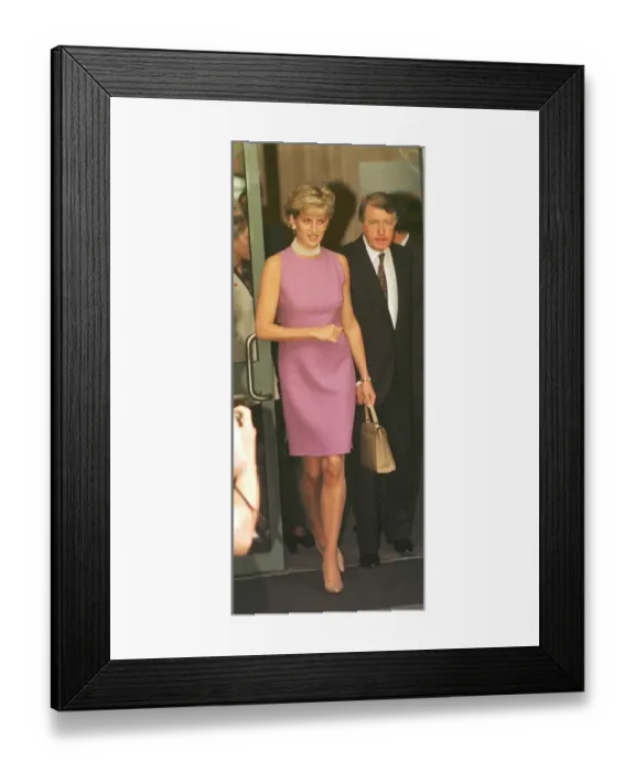 Framed Print : Diana Princess of Wales, walks outside the Victor Chang Cardiac Research Institute in Framed Print : Diana Princess of Wales, walks outside the Victor Chang Cardiac Research Institute in