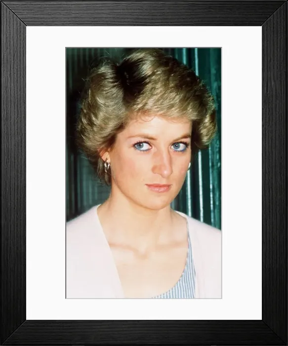 Framed Print : Princess Diana at the Vanderbilt Racquet Club in London prior to a doubles match with