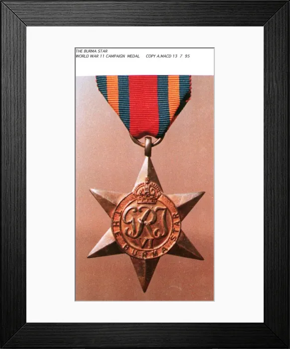 Framed Print : Medals Burma Star Framed Print : Medals Burma Star