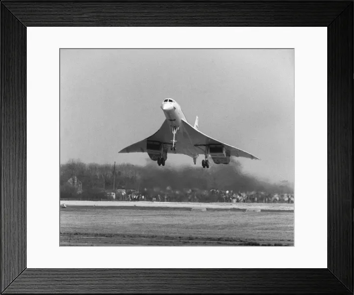 Framed Print : Aircraft BAC Aerospatiale Concorde 002 1st Landing April 1969 The British built Framed Print : Aircraft BAC Aerospatiale Concorde 002 1st Landing April 1969 The British built