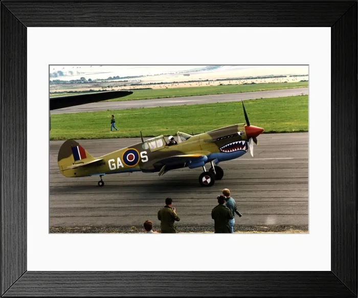 Framed Print : Air Aircraft Curtis P40 Kittyhawk american built fighter aircraft flown by the Royal Air