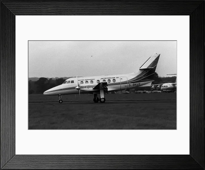 Framed Print : Aircraft British Aerospace BAe Jetstream May 1987 taxies out for a flight from BAe Framed Print : Aircraft British Aerospace BAe Jetstream May 1987 taxies out for a flight from BAe