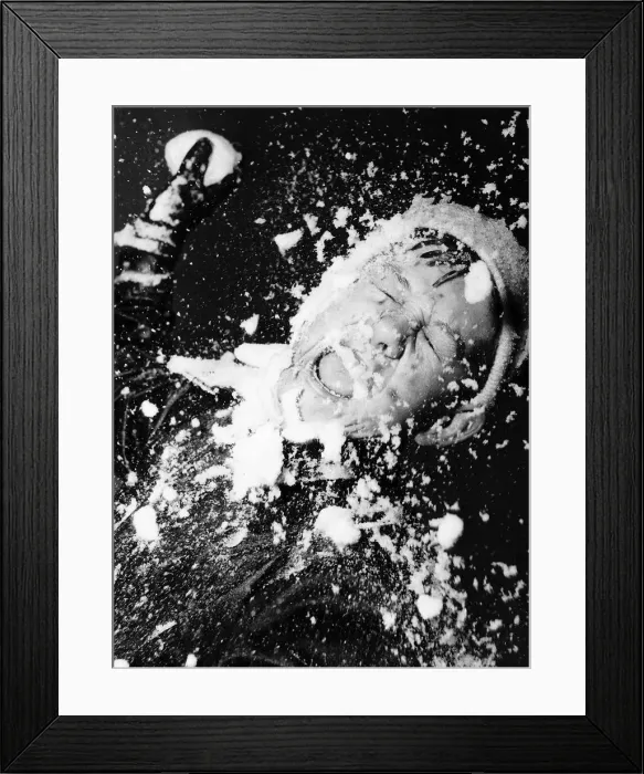 Framed Print : Young boy from St Pauls Cray being hit by snowball in 1955 Framed Print : Young boy from St Pauls Cray being hit by snowball in 1955