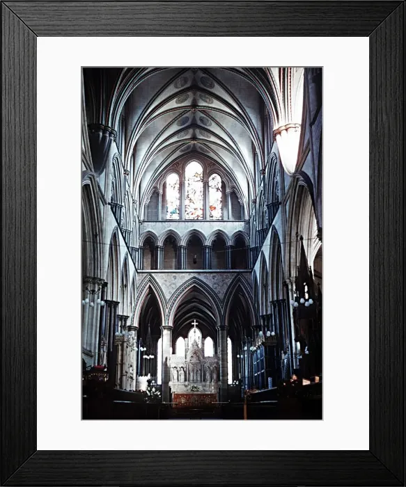 Framed Print : Interior view of Salisbury Cathedral looking towards the High Altar - Wiltshire Framed Print : Interior view of Salisbury Cathedral looking towards the High Altar - Wiltshire