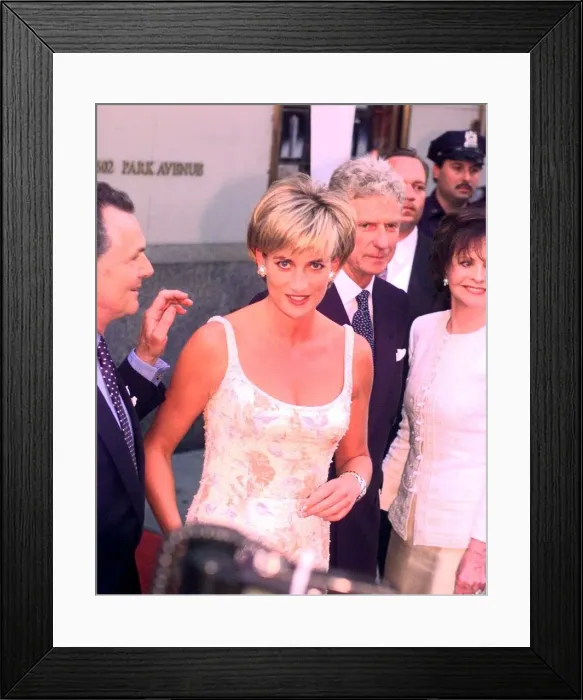Framed Print : Diana, Princess of Wales, arrives with Lord Hindlip, Chairman of Christie Framed Print : Diana, Princess of Wales, arrives with Lord Hindlip, Chairman of Christie