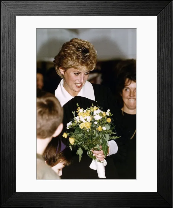 Framed Print : Princess Diana attends A Night Before Christmas Framed Print : Princess Diana attends A Night Before Christmas