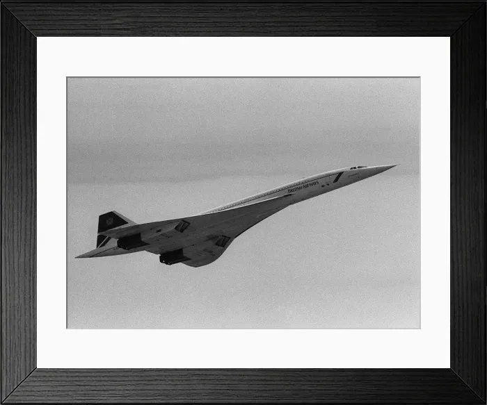 Framed Print : British Airways Concorde G-BOAE in flight August 1987 Framed Print : British Airways Concorde G-BOAE in flight August 1987