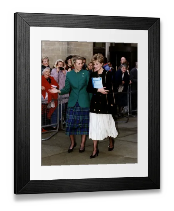 Framed Print : Virginia Bottomley health secretary with Princess Diana who is attending a briefing Framed Print : Virginia Bottomley health secretary with Princess Diana who is attending a briefing
