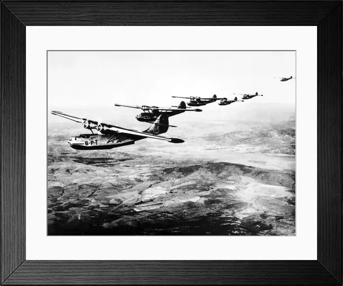 Framed Print : A flight of Consolidated Catalina flying boats of the US Navy flying in formation as used Framed Print : A flight of Consolidated Catalina flying boats of the US Navy flying in formation as used