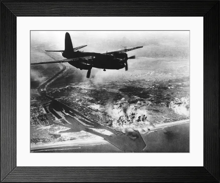 Framed Print : A B26 Marauder of the US 9th Air Force returns to England after a successful attack Framed Print : A B26 Marauder of the US 9th Air Force returns to England after a successful attack
