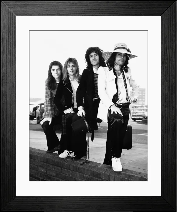 Framed Print : Queen Rock Pop Group Left to Right: John Deacon Roger Taylor Brian May Framed Print : Queen Rock Pop Group Left to Right: John Deacon Roger Taylor Brian May