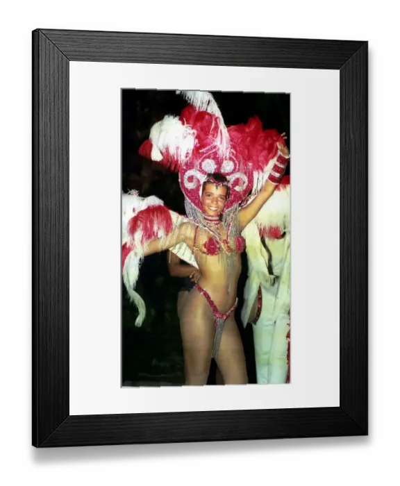 Framed Print : Christine de France dances in front of Prince Charles at the Rio de Janeiro carnival