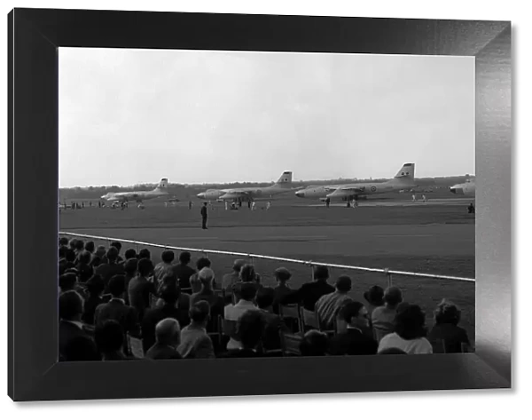 Aircraft Vickers Valliant B1 Bomber Sept 1960 line up for take off at the SBAC