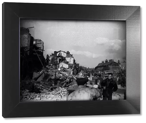 WW2 bomb damage at Leytonstone in October 1944. Y2K