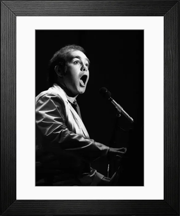 Framed Print : Rock superstar Sir Elton John in concert at the Palladium Theatre, Greenwich Village Framed Print : Rock superstar Sir Elton John in concert at the Palladium Theatre, Greenwich Village
