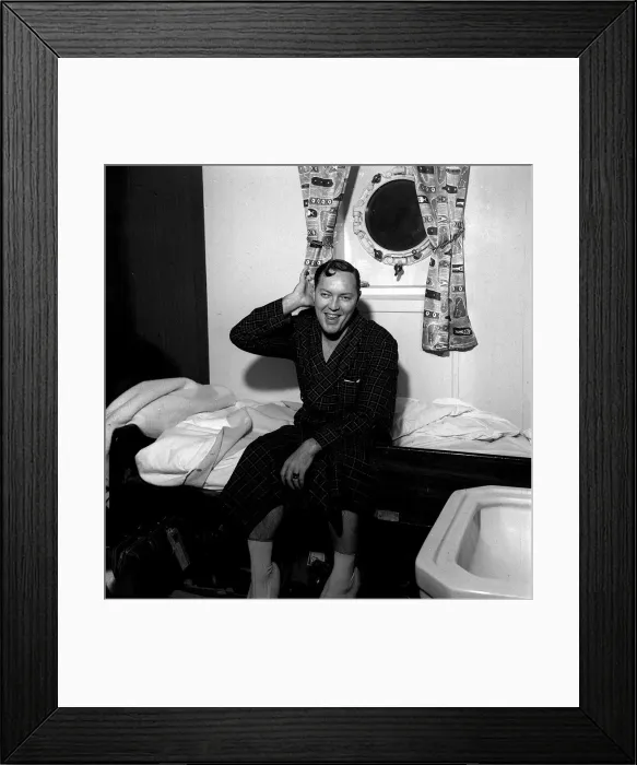 Framed Print : Bill Haley on his first visit to England which was largely sponsored by the Daily Mirror