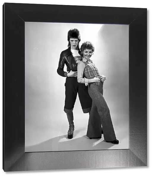 David Bowie singer with Lulu singer, December 1973