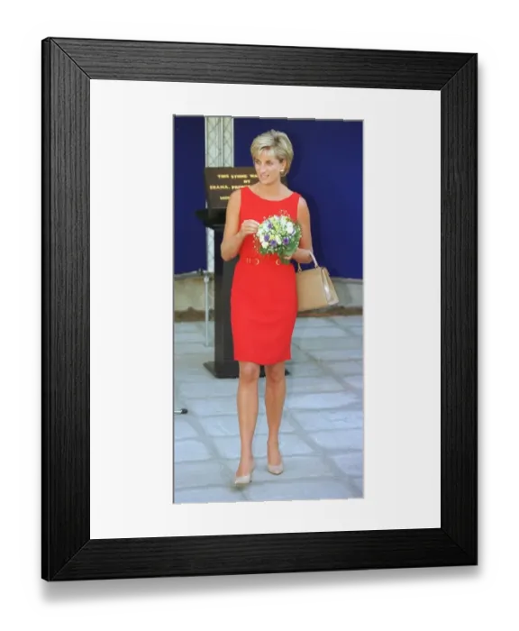 Framed Print : Princess Diana visits Northwick Park Hospital in Harrow, North London