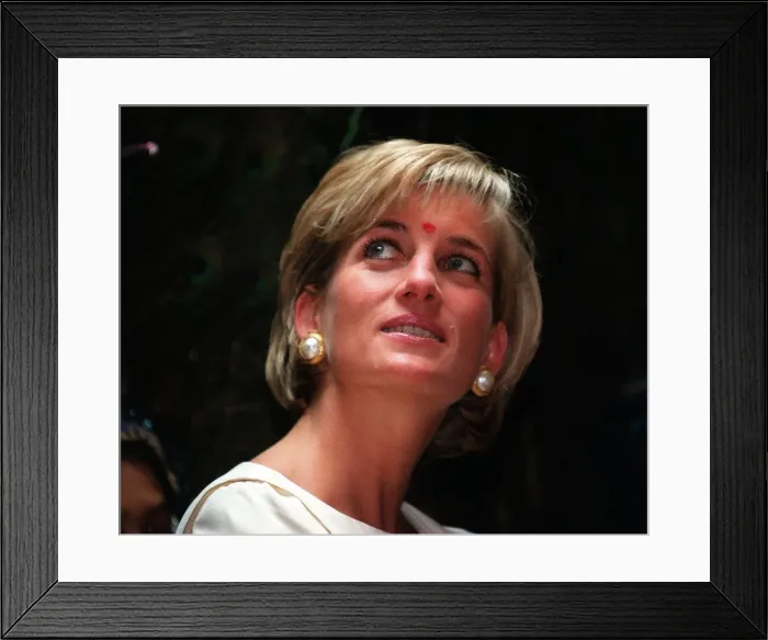 Framed Print : Diana, Princess of Wales during her visit to the Shri Swaminarayan Mandir Hindu Temple in Framed Print : Diana, Princess of Wales during her visit to the Shri Swaminarayan Mandir Hindu Temple in